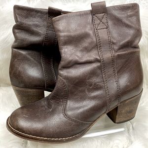 SUNDANCE Lavorazione Artigiana Taupe Leather Ankle Boots Women’s EU Size 38